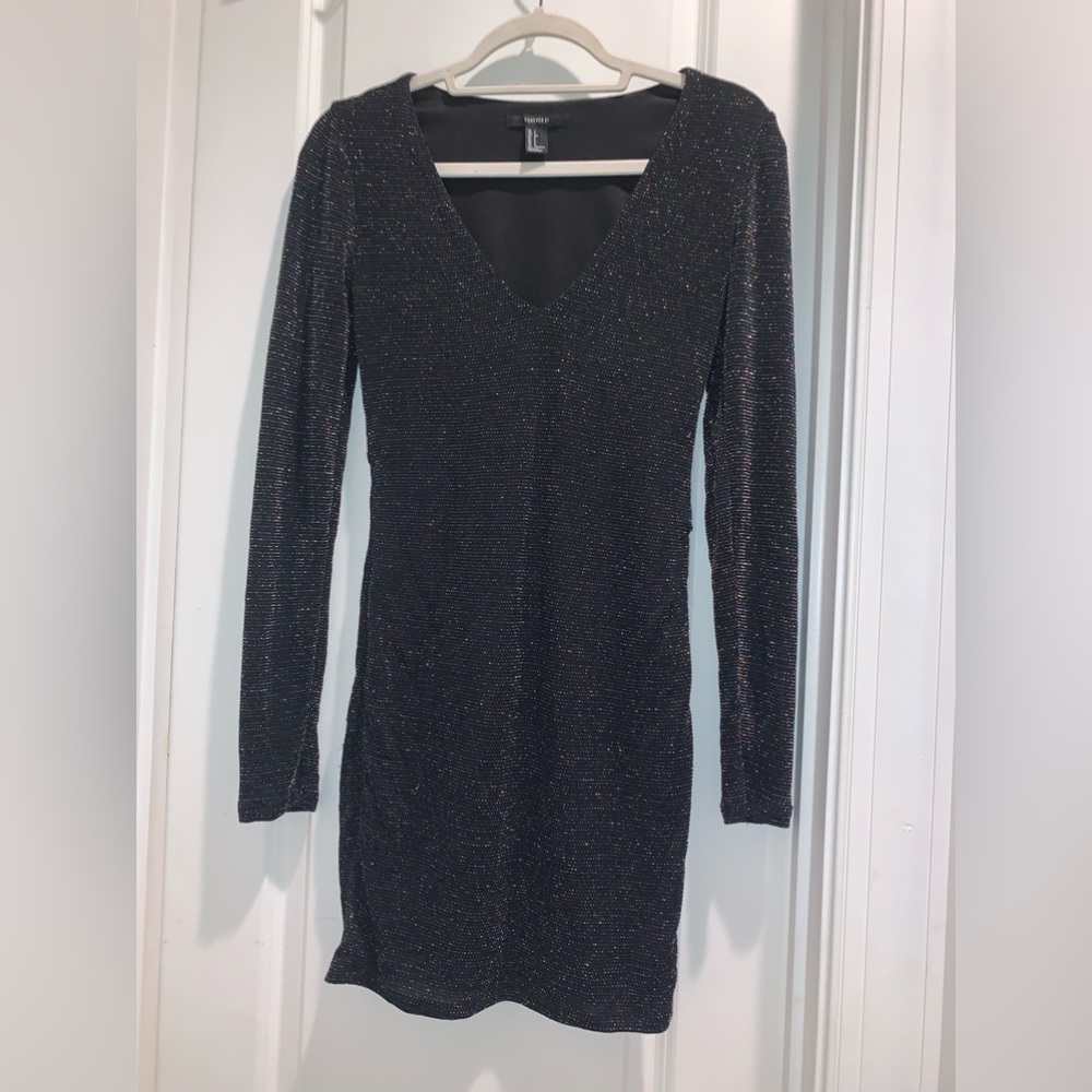 black shimmery dress